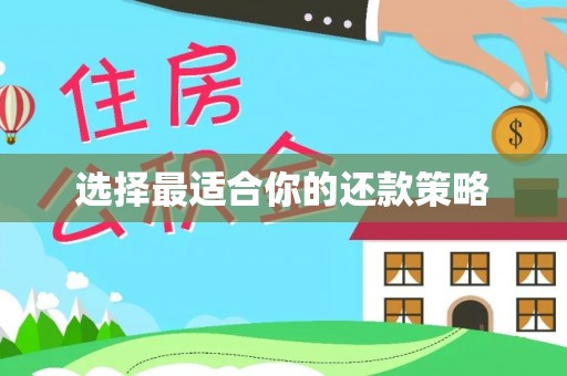 睢阳选择最适合你的还款策略
